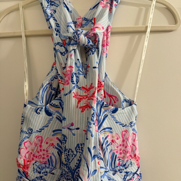 Lilly Pulitzer Montecito Coral Striped Maxi Halter Dress - Picture 6 of 10